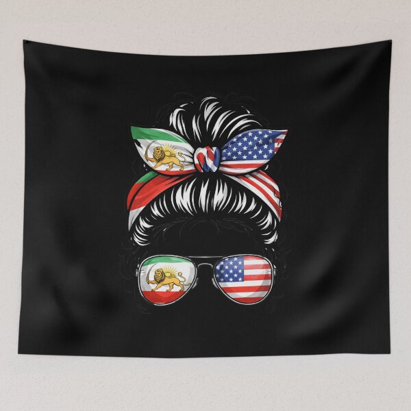 Item preview, Iranian American Messy Bun Woman designed and sold by SofenArt.