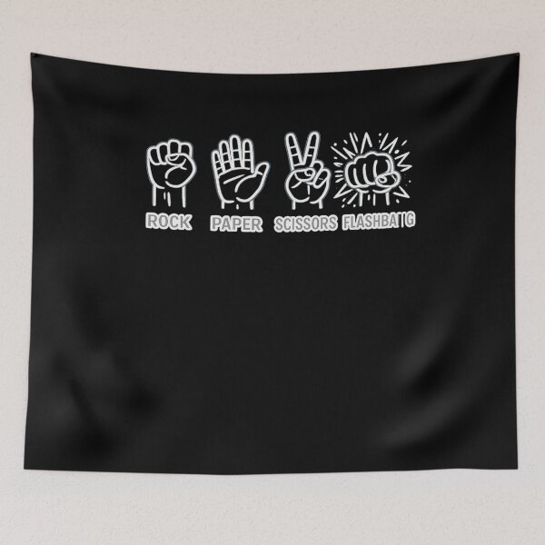 Item preview, Rock Paper Scissors Flashbaig Funny Gaming Gamer Humor designed and sold by SofenArt.