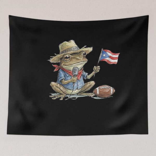 Item preview, Puerto Rico Coqui Frog Football Fan Boricua Pride designed and sold by SofenArt.