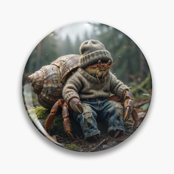 Item preview, Hermit Crab Disguised as a 1990s Grunge Rocker designed and sold by Tridentulus.