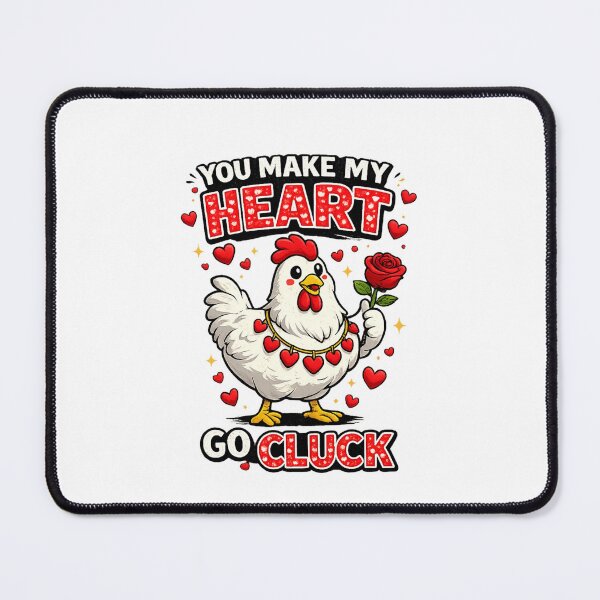 Item preview, You Make My Heart Go Cluck Chicken Lover Valentine Farm Animal designed and sold by SofenArt.