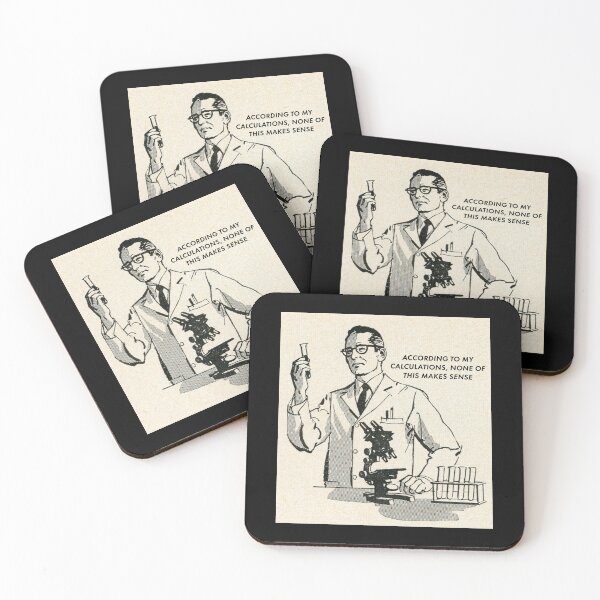 Item preview, According to My Calculations None of This Makes Sense - Funny Scientist designed and sold by The Sticker Bureau.