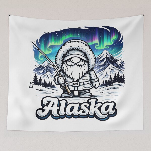 Item preview, Alaska Gnome Under the Northern Lights designed and sold by Moriarty's Digital Visions.