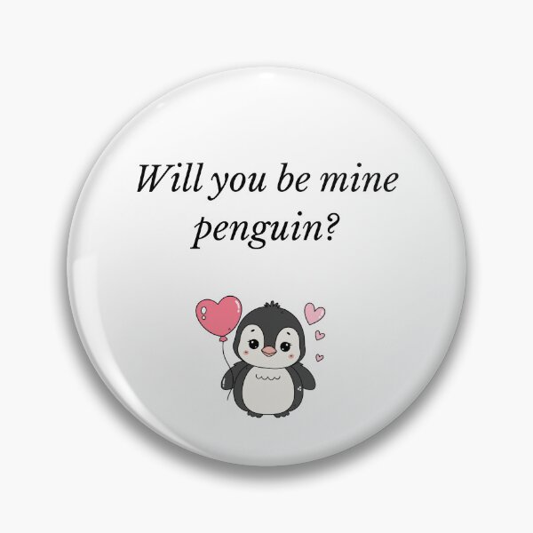Item preview, Will you be mine penguin? A great gift for someone special. designed and sold by Claudia3891.