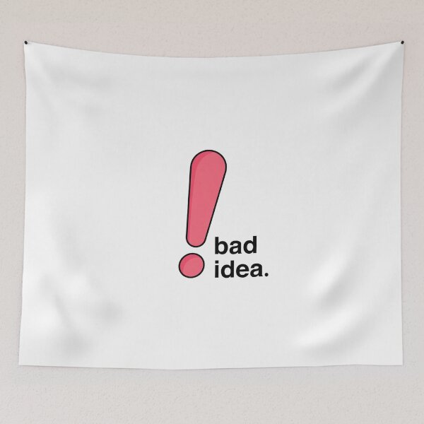 Item preview, Exclamation Mark Bad Idea Warning Message designed and sold by SassyArtistry.