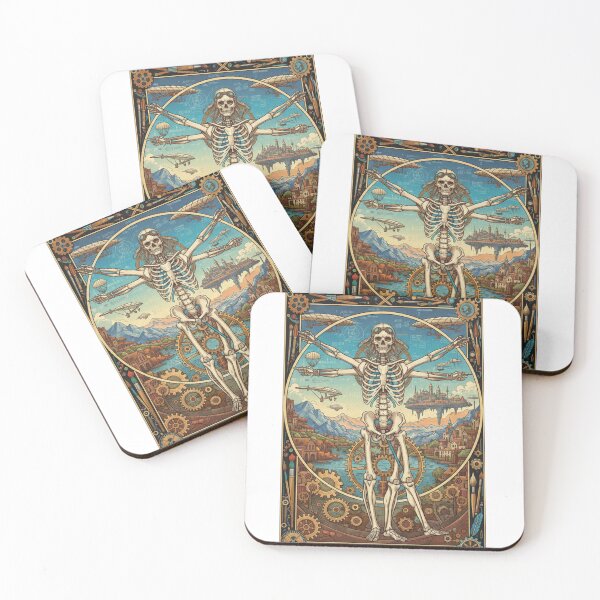 Item preview, Vitruvian Man Leonardo Da Vinci Geometry Dark Academia designed and sold by LEANBOY.
