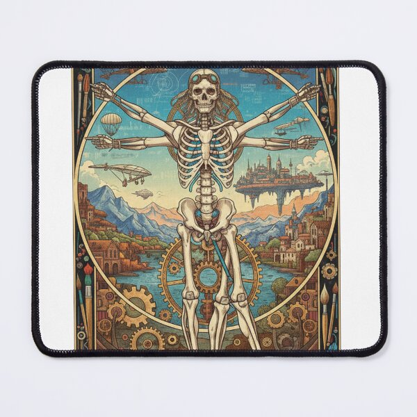 Item preview, Vitruvian Man Leonardo Da Vinci Geometry Dark Academia designed and sold by LEANBOY.