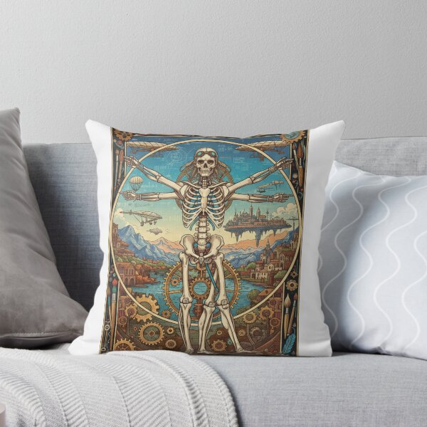 Item preview, Vitruvian Man Leonardo Da Vinci Geometry Dark Academia designed and sold by LEANBOY.