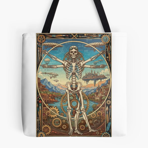 Item preview, Vitruvian Man Leonardo Da Vinci Geometry Dark Academia designed and sold by LEANBOY.