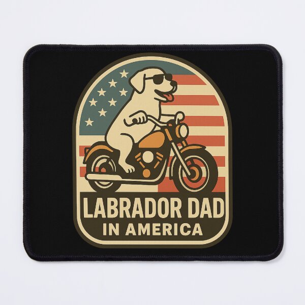 Item preview, Patriotic Labrador Biker Dad Shirt – American Flag Lab Dad USA Motorcycle Gift designed and sold by PawPrintCustom.