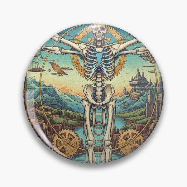 Item preview, Vitruvian Man Leonardo Da Vinci Geometry Dark Academia designed and sold by LEANBOY.