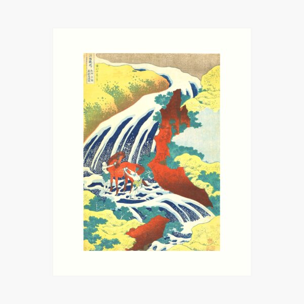 Item preview, HD. Yoshitsune Falls, by Katsushika Hokusai . HIGH DEFINITION designed and sold by MINDTHECHERRY.