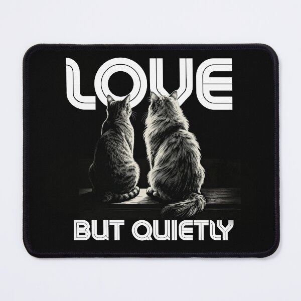 Item preview, Love, But Quietly – Vintage Cat Engraving Illustration designed and sold by CatVibesStudio.