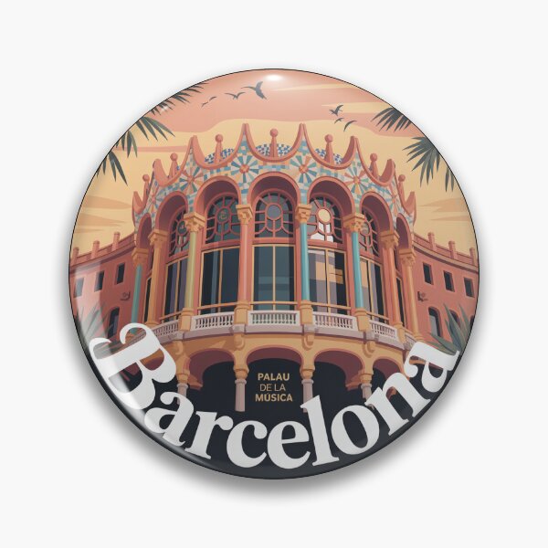 Item preview, Palau Musica View - Barcelona Retro Art - Architecture Illustration designed and sold by CircinusStore.