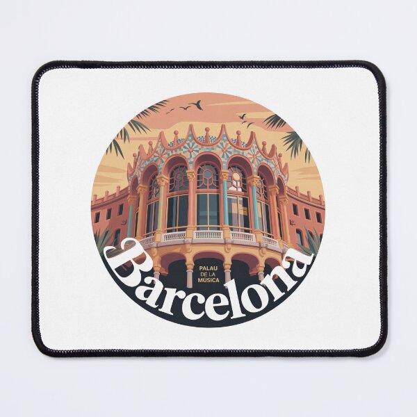 Item preview, Palau Musica View - Barcelona Retro Art - Architecture Illustration designed and sold by CircinusStore.