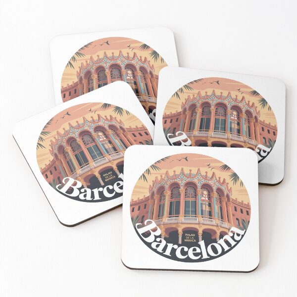 Item preview, Palau Musica View - Barcelona Retro Art - Architecture Illustration designed and sold by CircinusStore.