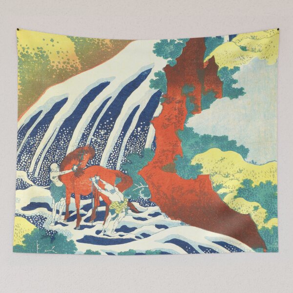 Item preview, HD. Yoshitsune Falls, by Katsushika Hokusai . HIGH DEFINITION designed and sold by MINDTHECHERRY.