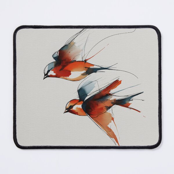 Item preview, Elegant Swallows in Flight designed and sold by lautir.