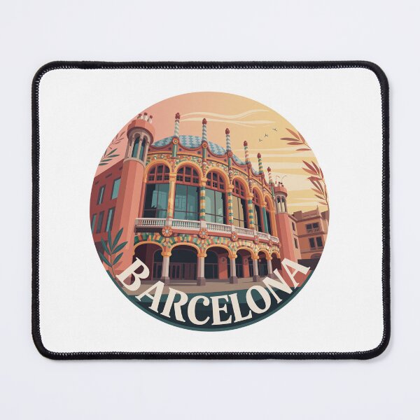 Item preview, Palau Musica View - Barcelona Retro Art - Architecture Illustration designed and sold by CircinusStore.
