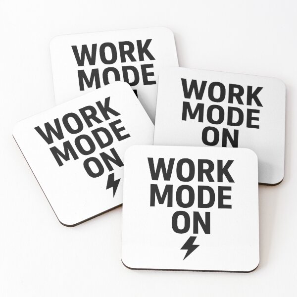 Item preview, Work Mode On – Motivational Productivity Typography designed and sold by iqbalsamani.