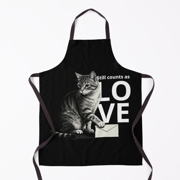 Item preview, Still Counts as Love – Vintage Cat Engraving Illustration designed and sold by CatVibesStudio.