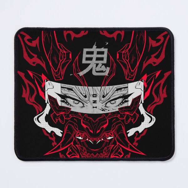 Item preview, RE: ONI (AKAI) - Cyberpunk Oni Mask - Japanese Streetwear Graphic designed and sold by Zearcier Designs.