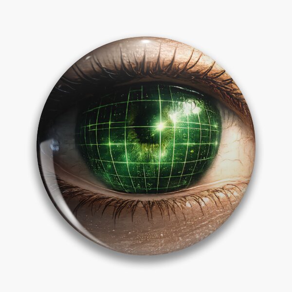 Item preview, Simulation Theory Eye Ontological Shock Reality Grid Sticker designed and sold by ArcanePrintsxo.