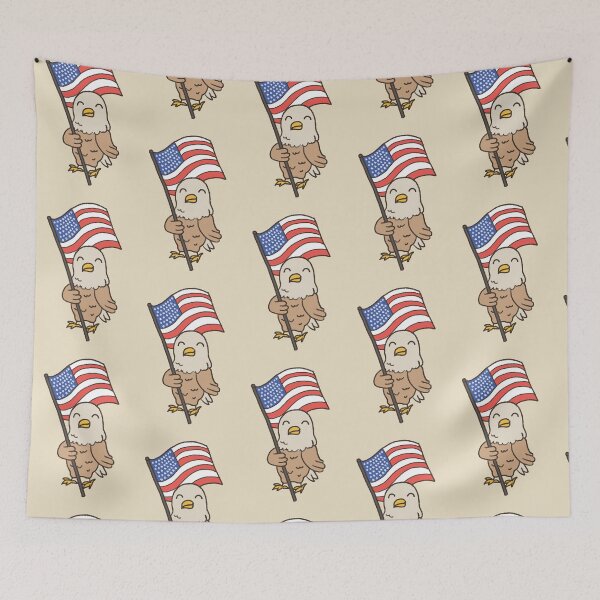 Item preview, Cute Eagle Celebrating USA designed and sold by NinniSilver.