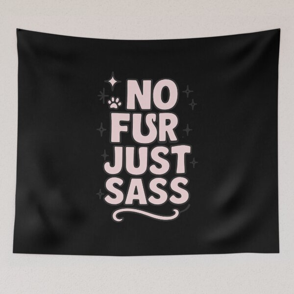 Item preview,  No Fur, Just Sass - Sphynx Cat Quote Tee Gift  designed and sold by WhiskerlyGfx.