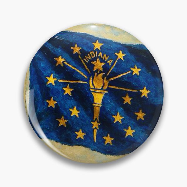 Item preview, Indiana State Flag designed and sold by TinCatOutPost.