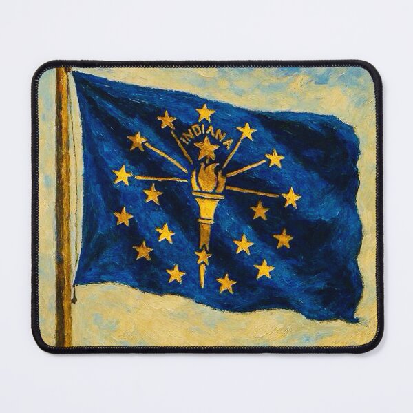 Item preview, Indiana State Flag designed and sold by TinCatOutPost.