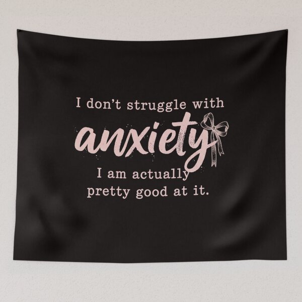 Item preview, Funny, Sarcastic Anxiety Quote, Witty Mental Health Design, Funny Quote, Anxiety Humor designed and sold by DesignDenDo ⭐⭐⭐⭐⭐.