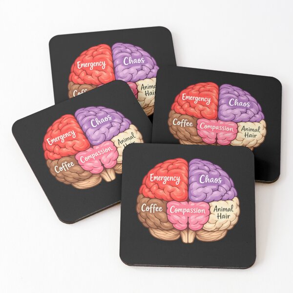 Item preview, Vet & Vet Tech Brain – Emergency, Coffee & Compassion designed and sold by Bettybee00.