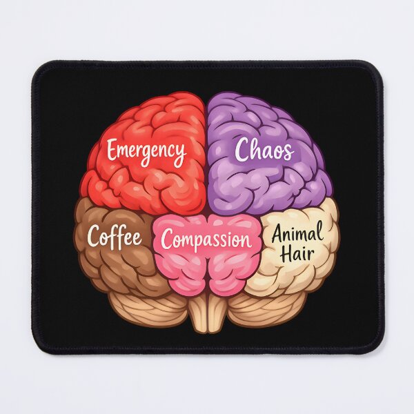 Item preview, Vet & Vet Tech Brain – Emergency, Coffee & Compassion designed and sold by Bettybee00.