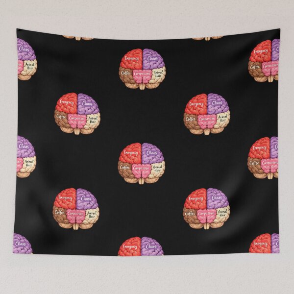 Item preview, Vet & Vet Tech Brain – Emergency, Coffee & Compassion designed and sold by Bettybee00.