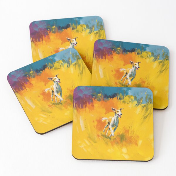 Item preview, A joyful Saluki running through a bright summer field, Dogs in Motion designed and sold by CDC40.