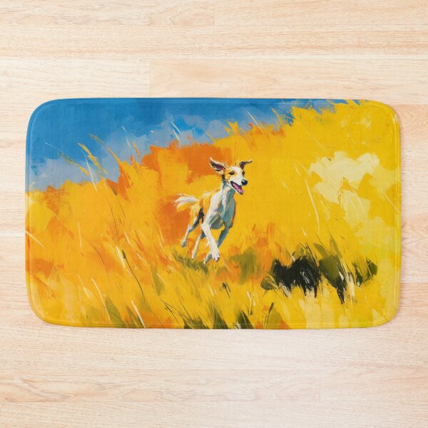 Item preview, A joyful Saluki running through a bright summer field, Dogs in Motion designed and sold by CDC40.