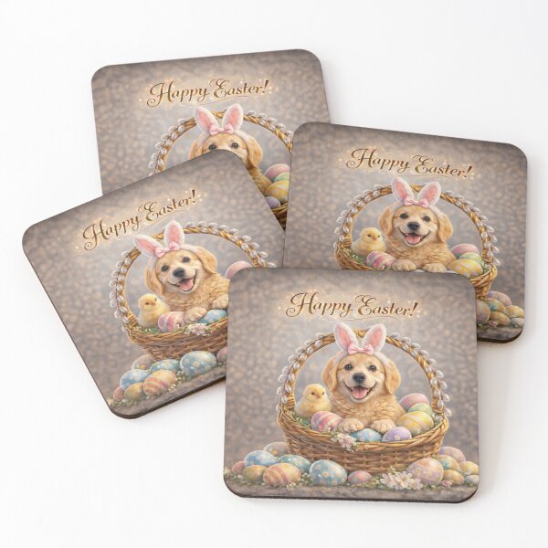 Item preview, Cute Golden Retriever Easter Bunny designed and sold by GivingJoy.
