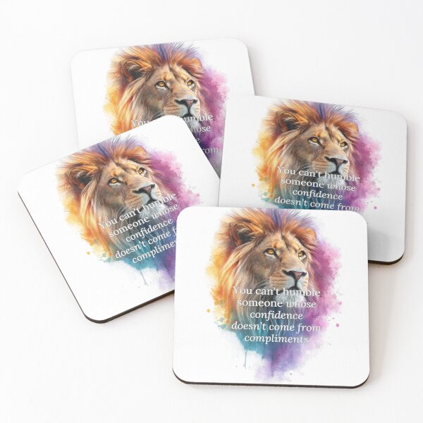 Item preview, "You Can't Humble Someone Whose Confidence Doesn't Come From Compliments" Motivational Lion Design designed and sold by THMKagutsuchi.