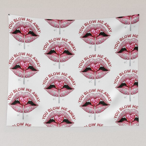 Item preview, You Blow Me Away - Diamond Lips & Heart Lollipop Art designed and sold by Krasnovaovaova.