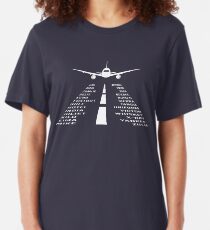 Airplane Phonetic Alphabet | Pilot Gift Slim Fit T-Shirt