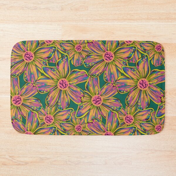 Item preview, Expressive Bold Painterly Florals Tropical Multicolored Yellow Pink Green Orange designed and sold by thecolorbirdie.