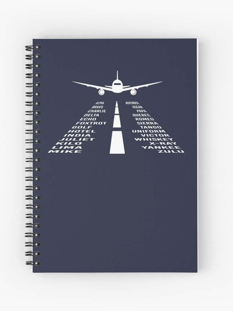 Thumbnail 1 of 3, Journal, Airplane Phonetic Alphabet | Pilot Gift designed and sold by melsens.