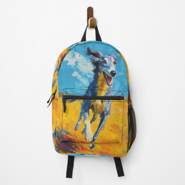 Item preview, A joyful Saluki running through a bright summer field, Dogs in Motion designed and sold by CDC40.