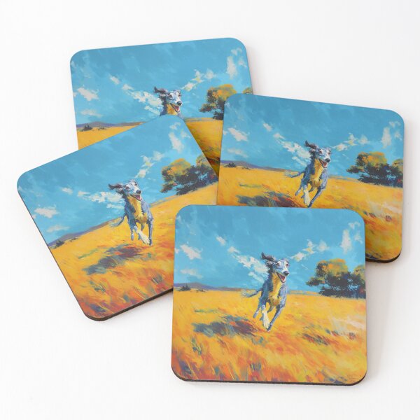 Item preview, A joyful Saluki running through a bright summer field, Dogs in Motion designed and sold by CDC40.