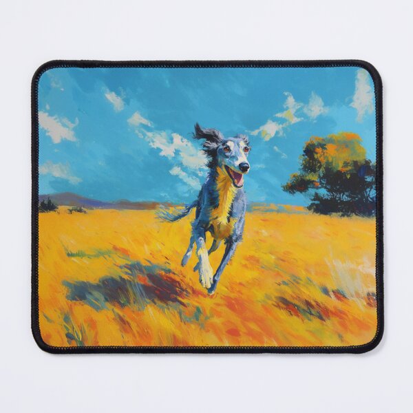 Item preview, A joyful Saluki running through a bright summer field, Dogs in Motion designed and sold by CDC40.