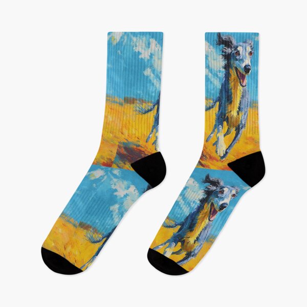 Item preview, A joyful Saluki running through a bright summer field, Dogs in Motion designed and sold by CDC40.