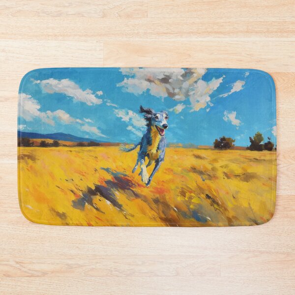 Item preview, A joyful Saluki running through a bright summer field, Dogs in Motion designed and sold by CDC40.