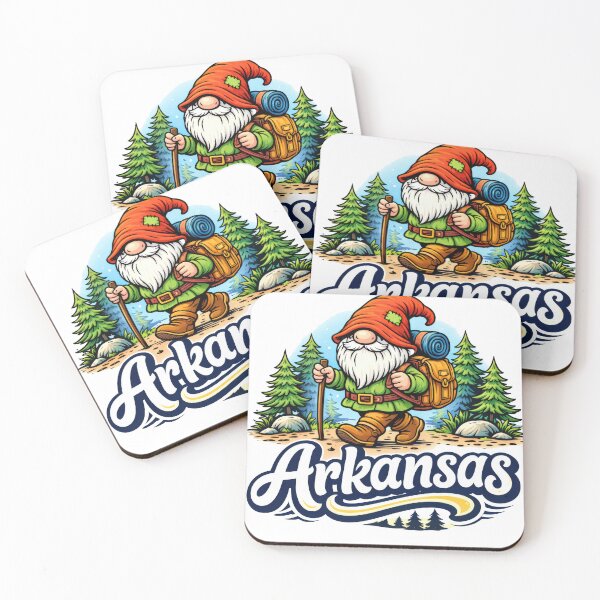 Item preview, Hiking Gnome in the Pines – Arkansas Adventure Art designed and sold by Moriarty's Digital Visions.