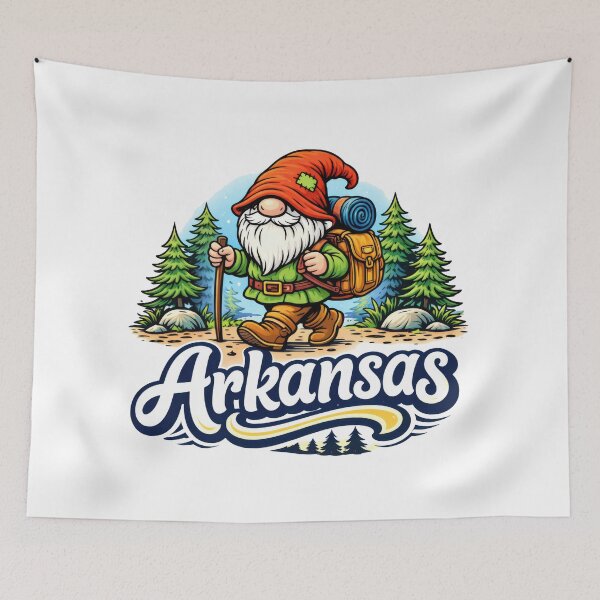 Item preview, Hiking Gnome in the Pines – Arkansas Adventure Art designed and sold by Moriarty's Digital Visions.